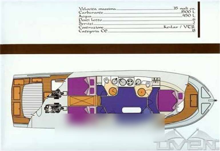 Cheradi marine Santorini 48' Desenho