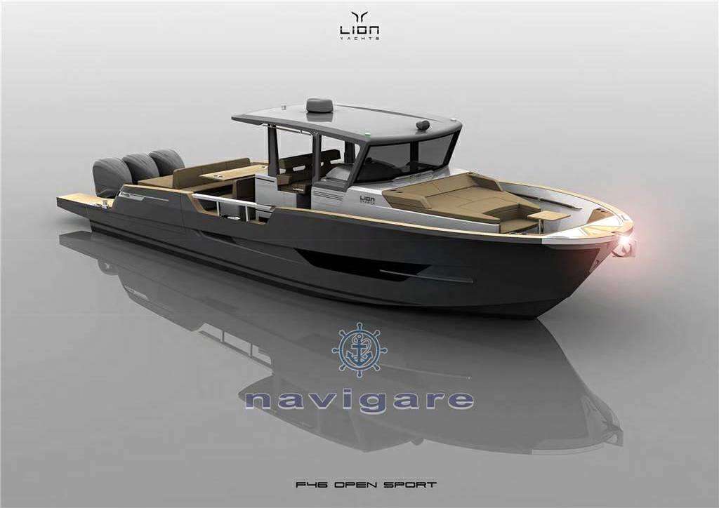 Lion yachts F46 open sport التعبير عن كروزر الجديد