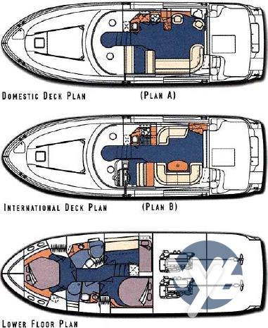 Sea Ray Boats 480 sedan bridge Drawing