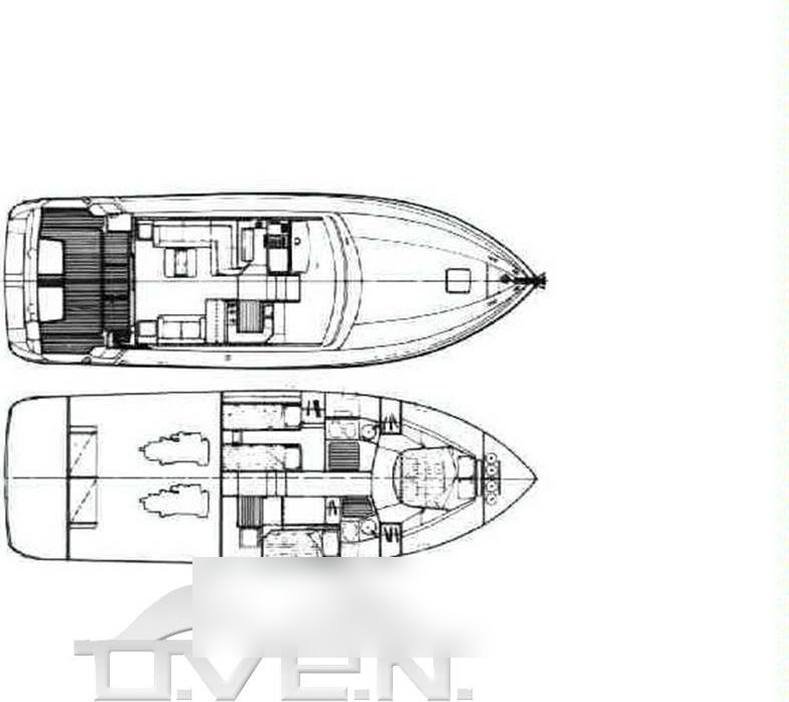 Ferretti 43 fly Dessin