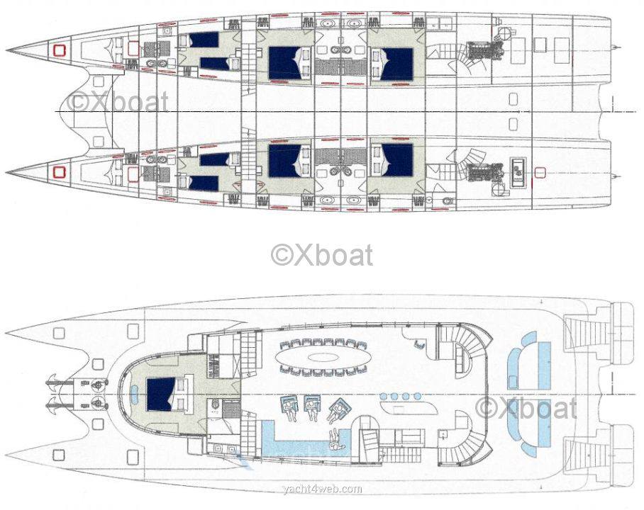 H2o ppr Motor yacht catamaran 30m Моторная лодка используется для продажи