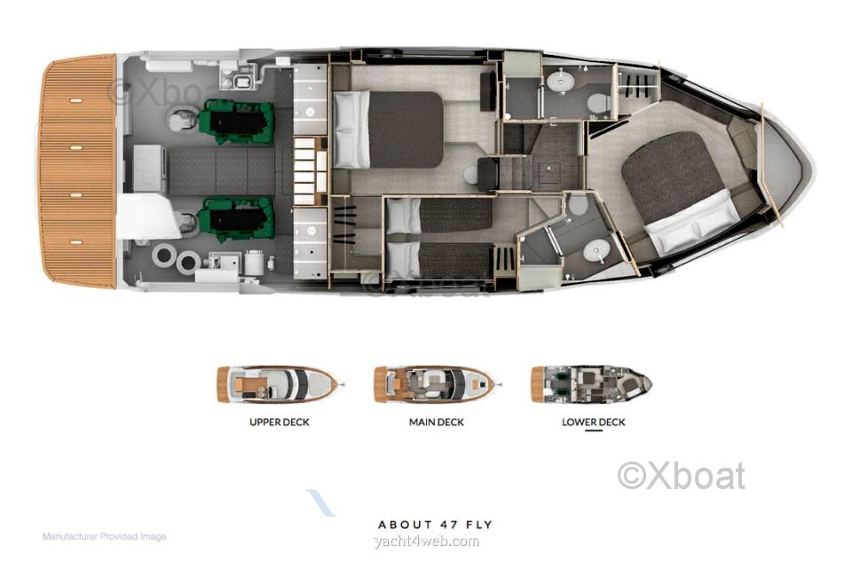 Absolute 47 fly Motor yacht used