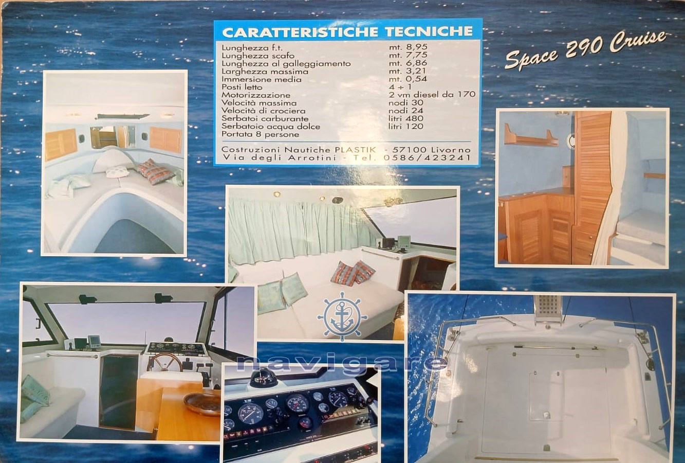 Plastik Space 290 cruise Barco de motor usado para venta