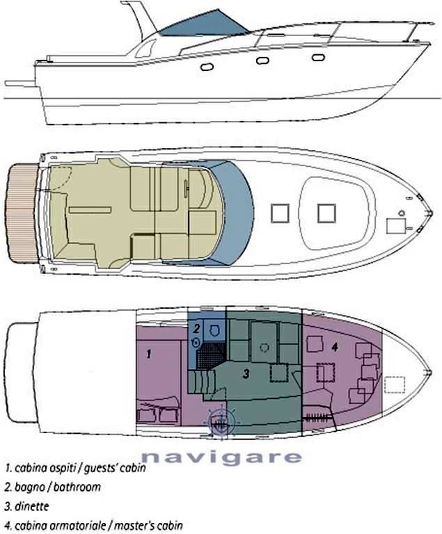 Gagliotta Gagliardo 37 Motorboot gebraucht zum Verkauf