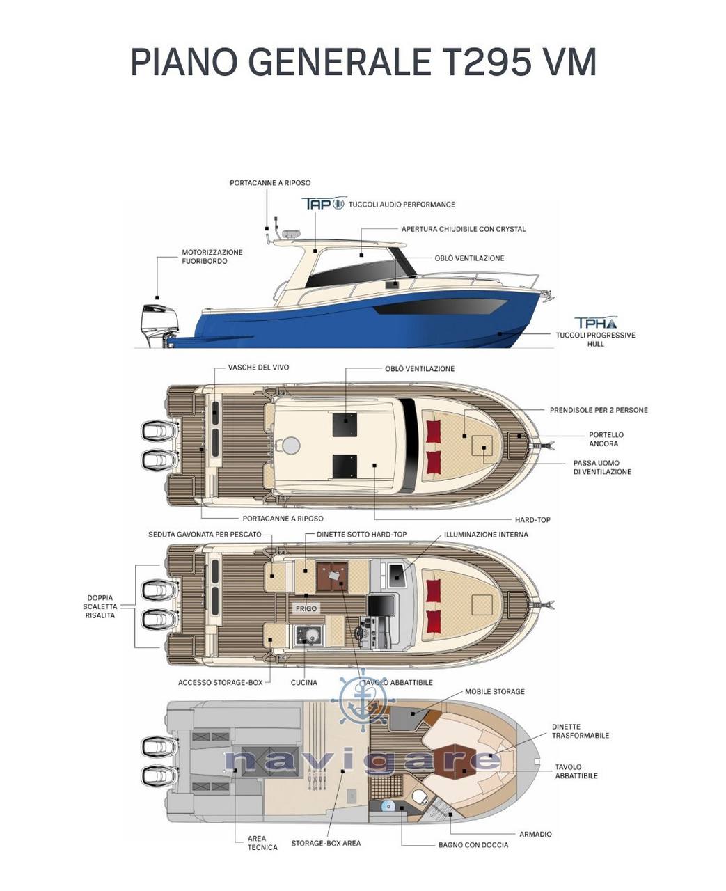 Tuccoli marine T295 montecristo Barca a motore usata in vendita