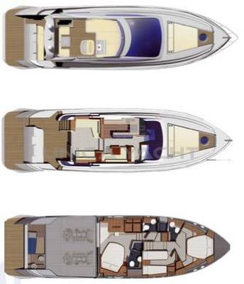 Aicon 58 fly Motorboot gebraucht zum Verkauf